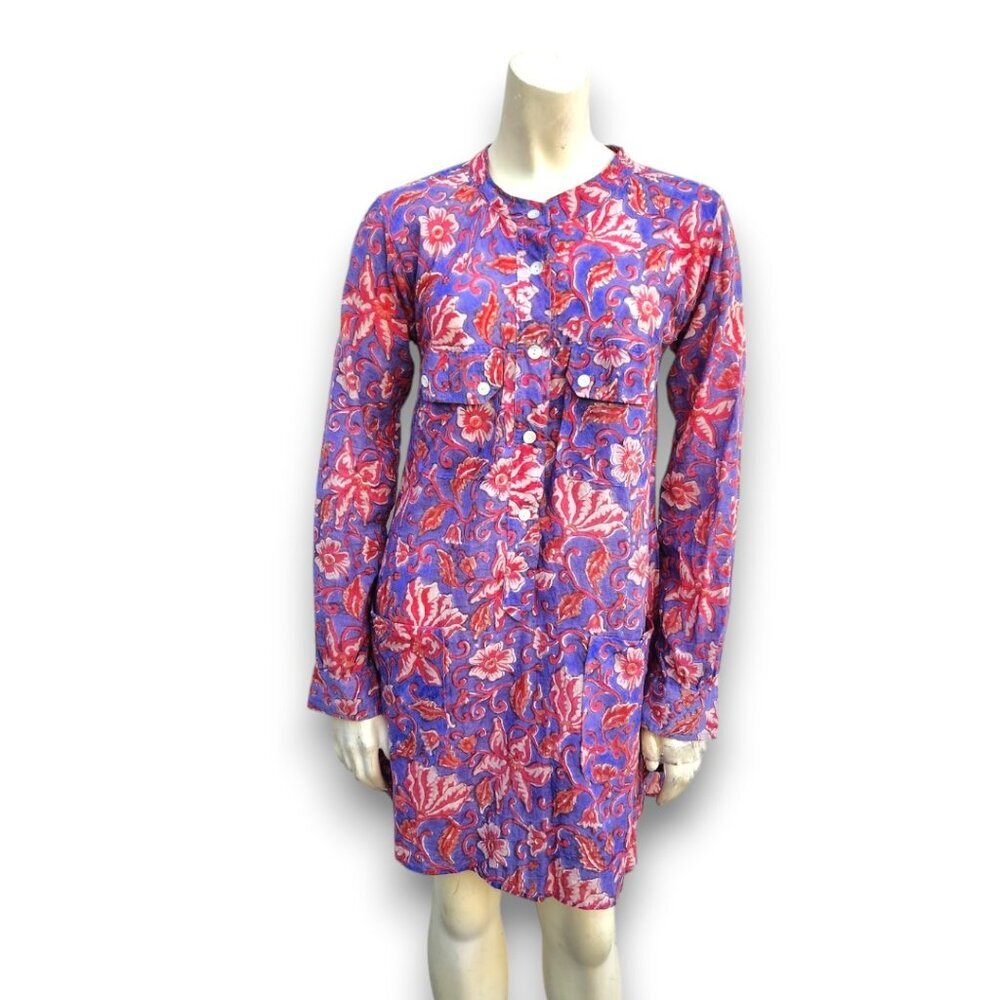 KERRY CASSILL 100% Indian Cotton Batik Handprinted Tunic Dress